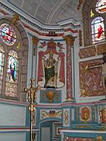 Guisseny, Eglise, Statue d'eveque (1)
